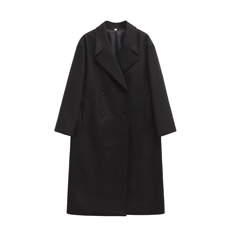Damen Manteau en Laine Double Boutonnage Coupe Ample Élégant Berg-Feldt