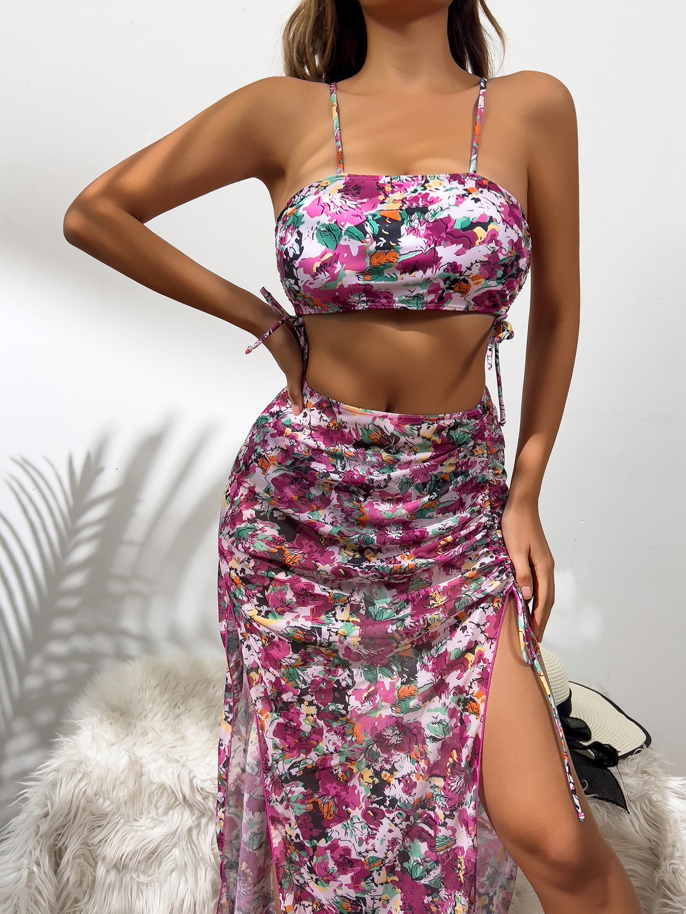 Berg-Feldt Maillot de Bain Deux Pièces à Imprimé Floral pour Femme