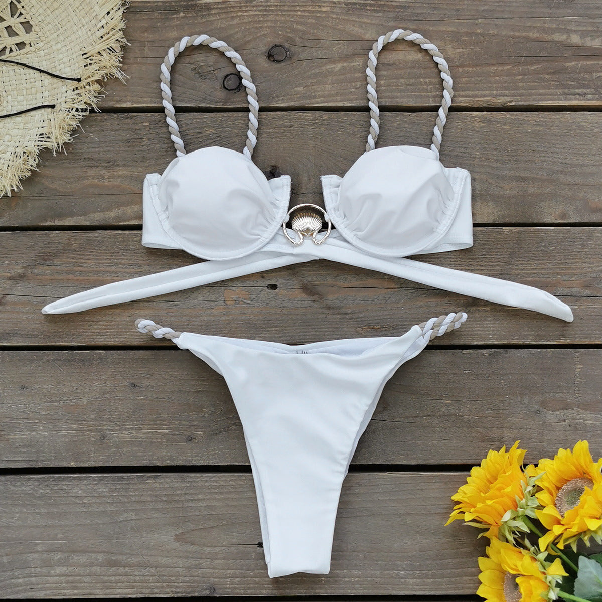Berg-Feldt Bikini Femme : Magnifique fermoir coquillage & système de bretelles innovant