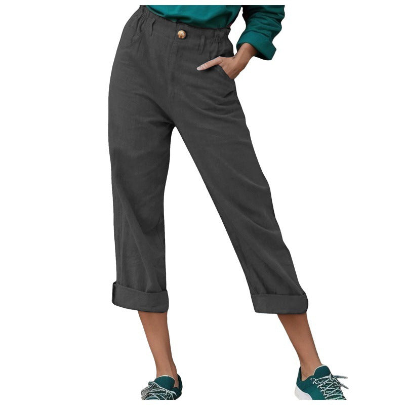 Women's High-Waisted Cropped Tailored Pants by berg-feldt
