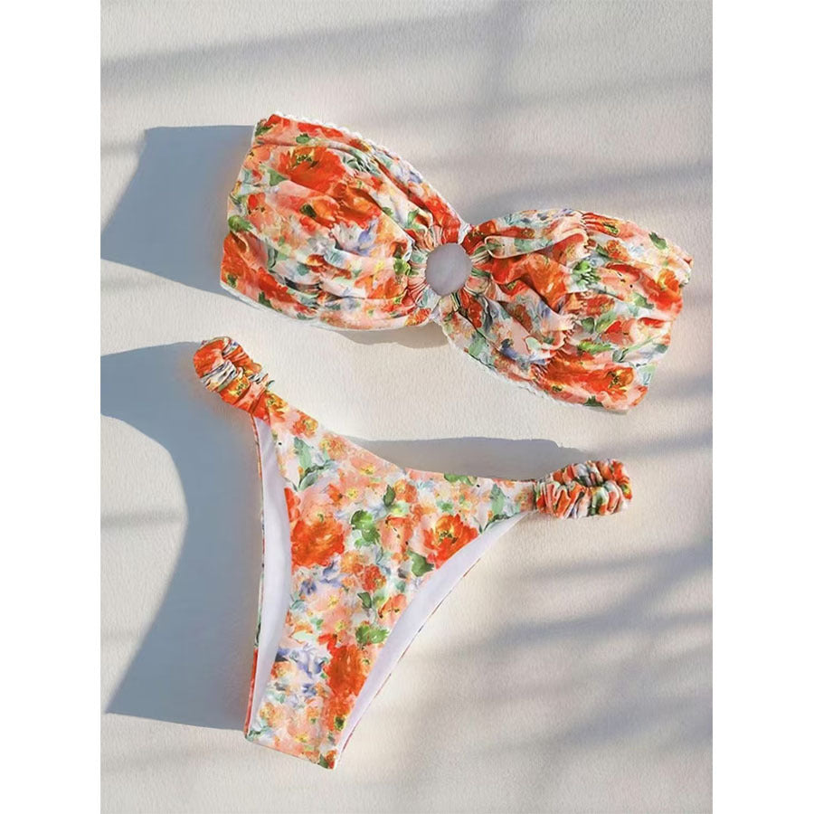 Ensemble de bikini froncé à fleurs Berg-feldt pour femme