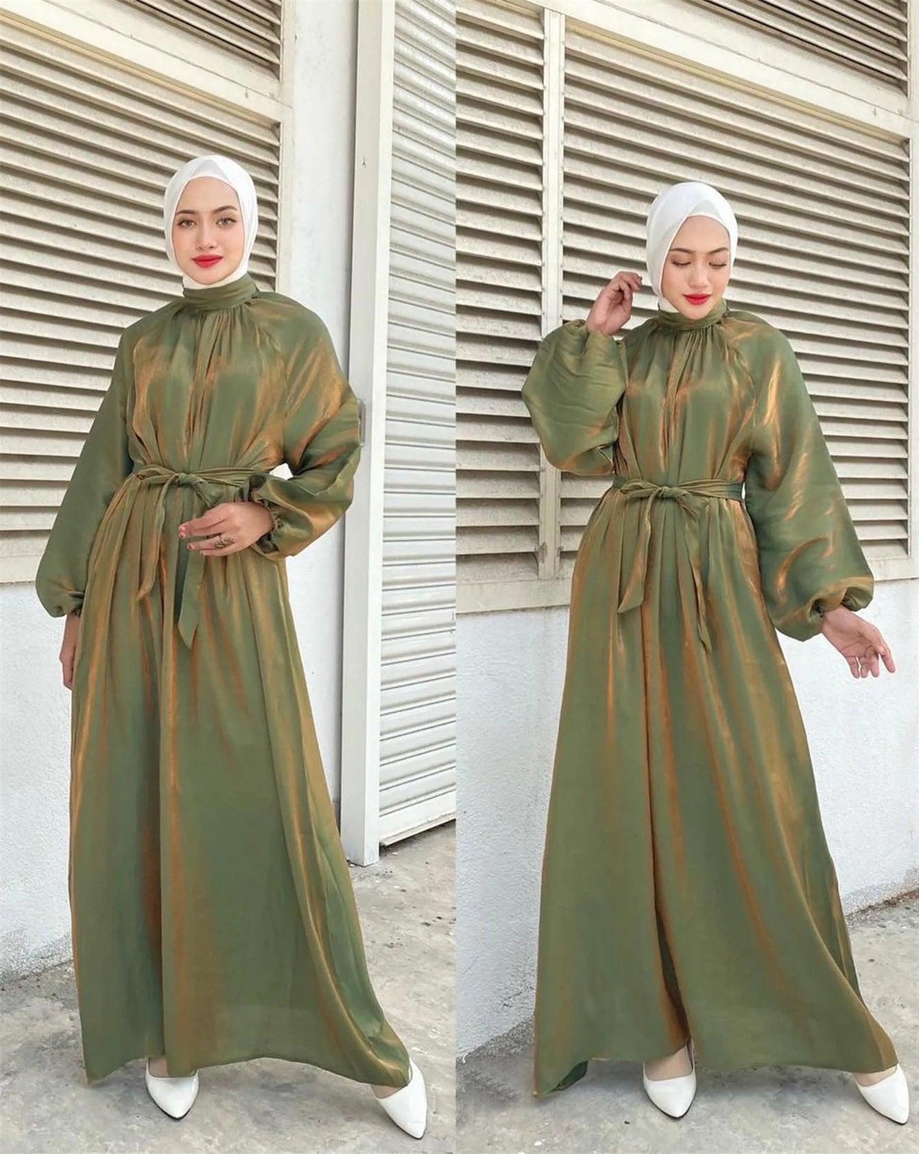 Robe élégante à manches longues avec ceinture pour femme Berg-Feldt