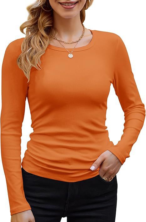 T-shirt à manches longues près du corps en fine maille côtelée pour femme de berg-feldt