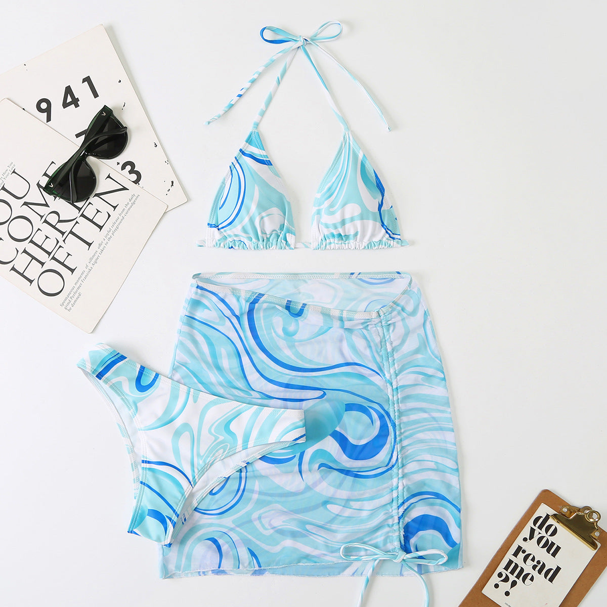Maillot de bain deux pièces pour femme Berg-Feldt avec veste transparente