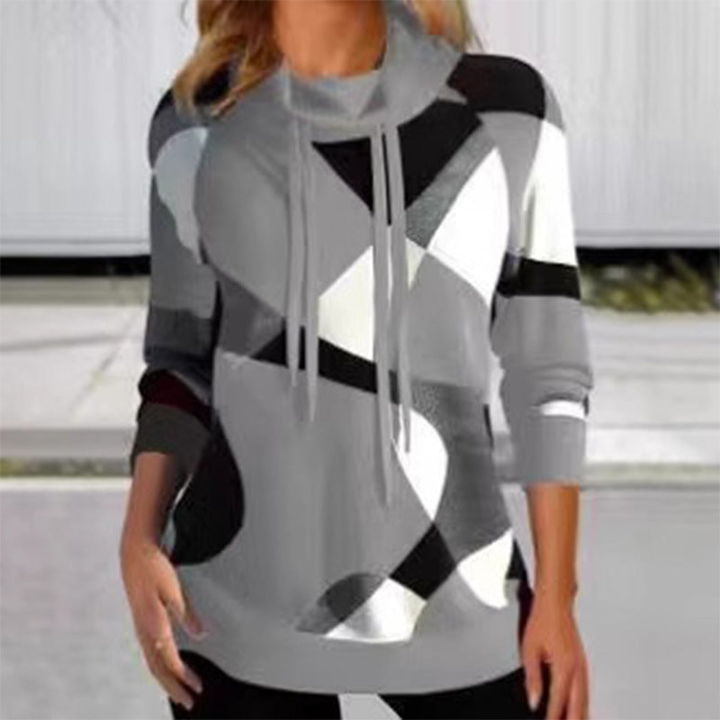 Sweat à capuche pour femme motif géométrique coupe haute Berg-Feldt