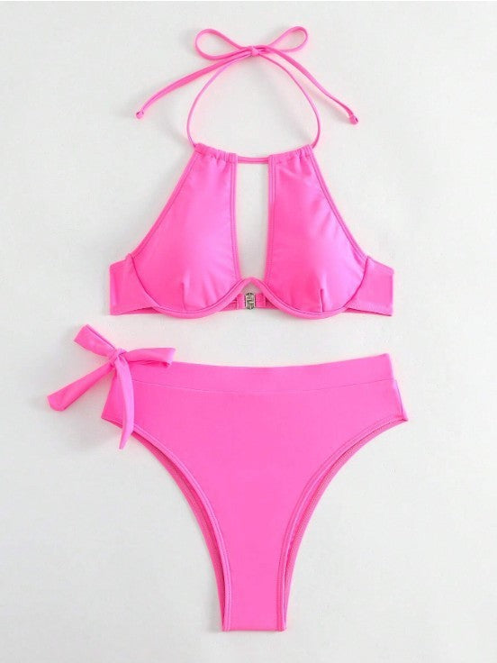Ensemble bikini Berg-feldt pour femme avec col montant et découpes