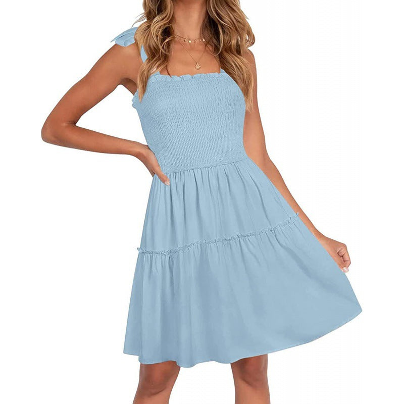 Sommerkleid für Damen: lässig, mit Rüschen und Spaghettiträgern von berg-feldt