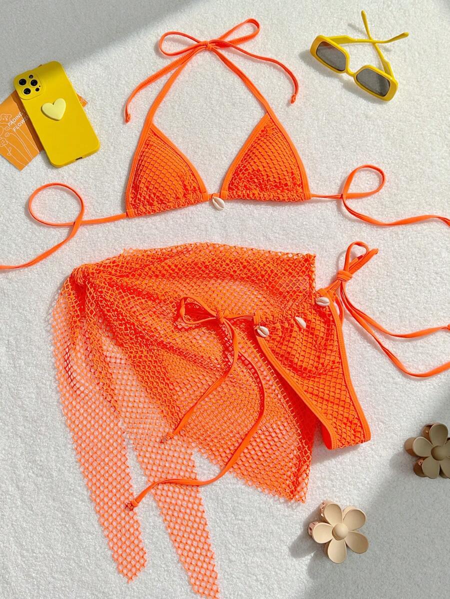Ensemble de bikini pour femme avec bretelles réglables et coquillages, par berg-feldt