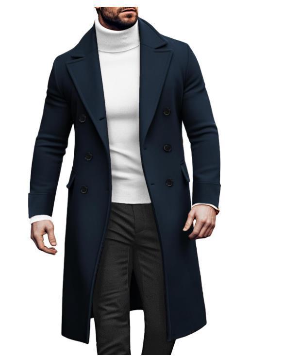Herren eleganter Doppelmantel mit breitem Revers und praktischen Taschen Berg-Feldt