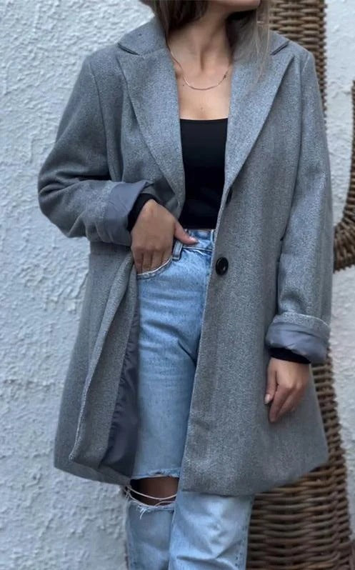 Manteau en laine Berg-Feldt pour femmes, classique et ajusté