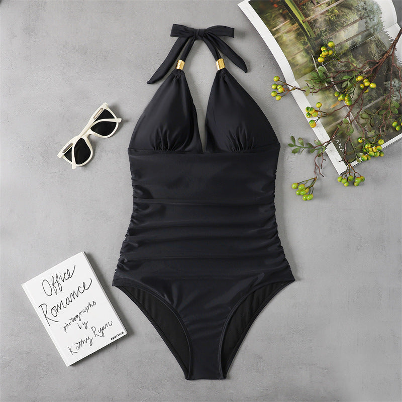 Maillot de bain élégant pour femme avec fronces et liens, par berg-feldt