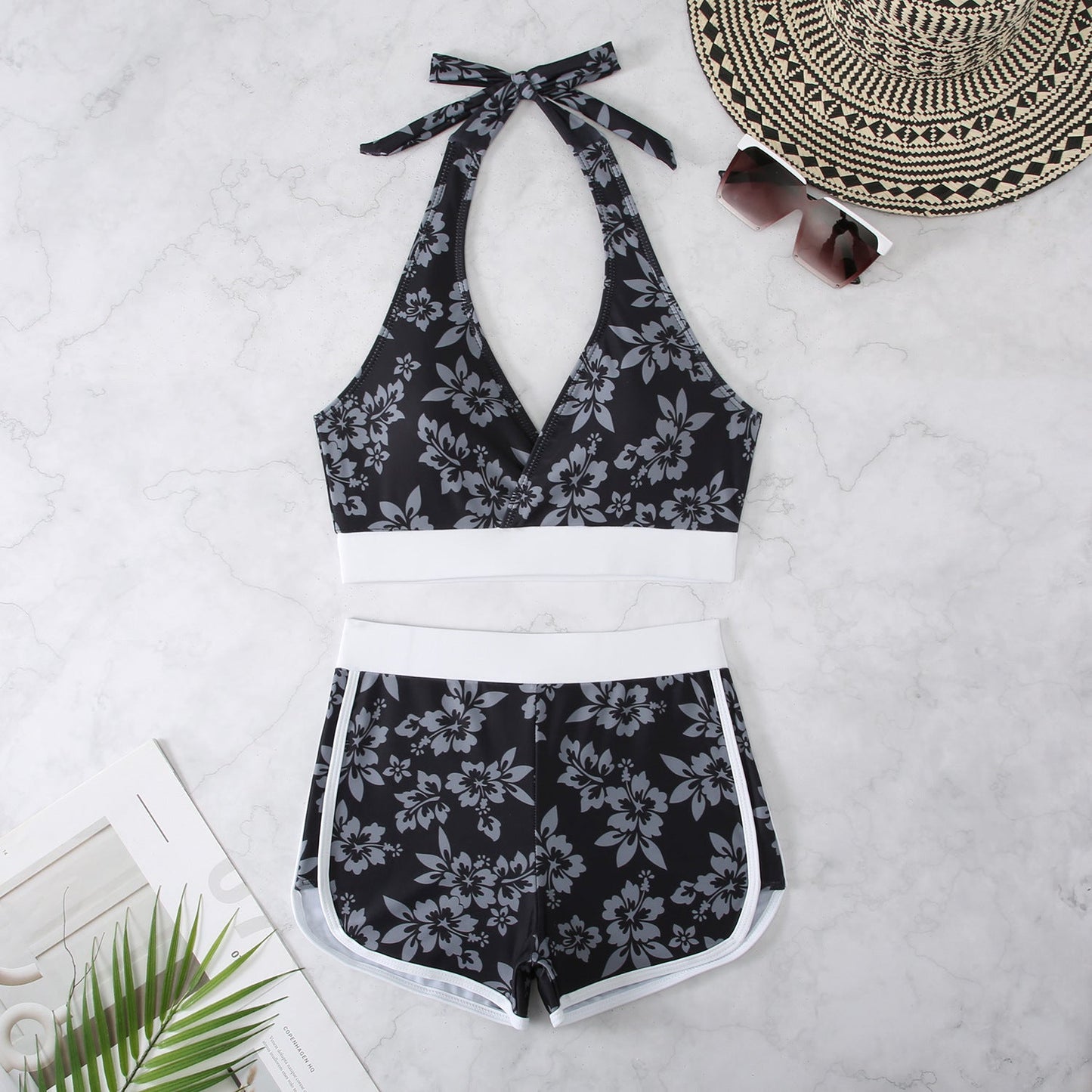 Maillot de bain fleuri sportif femme berg-feldt