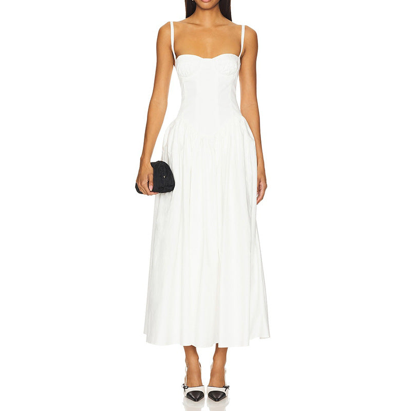 Robe longue Berg-Feldt pour femme avec corsage ajusté et jupe fluide