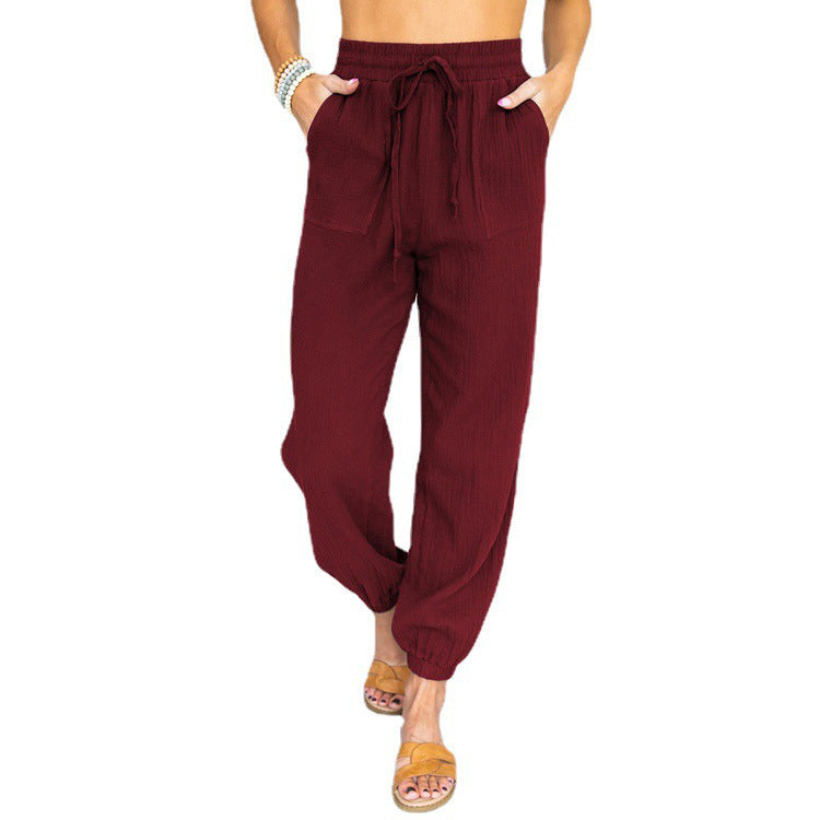 Pantalon de loisirs ample pour femme avec taille élastique et poches latérales Berg-Feldt