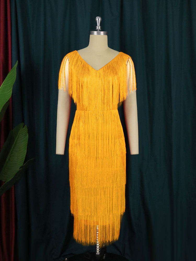 Damen Fransen Kleid Berg-Feldt