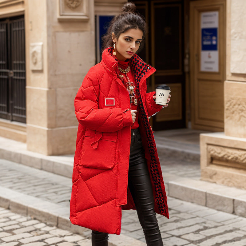 Damen gefütterter langärmliger Winterparka mit verstellbarem Kapuzenkragen und praktischen Taschen Berg-Feldt