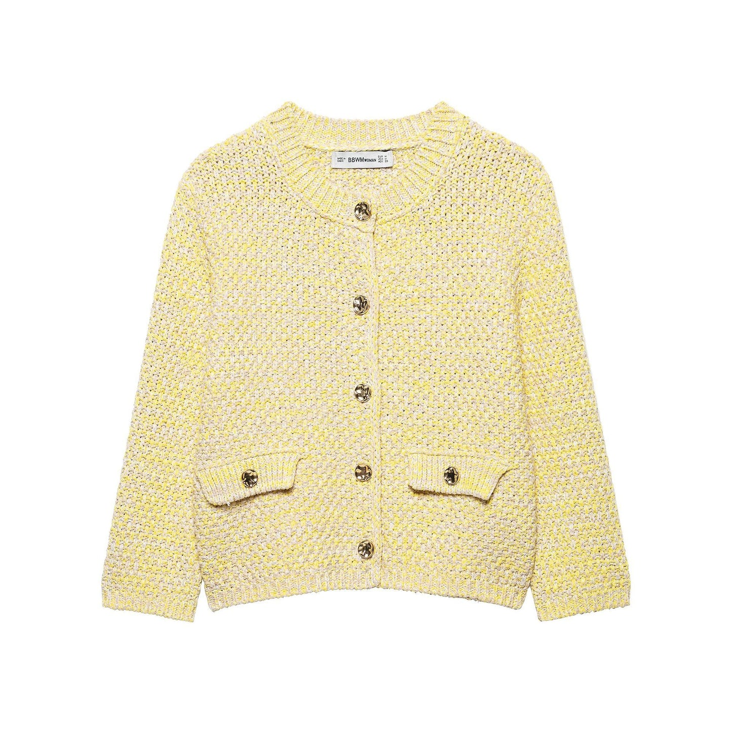 Cardigan femme en maille texturée avec boutons et poches décoratives de berg-feldt