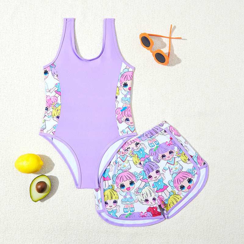 Maillot de bain créatif pour femme avec short : Imprimé graphique et confort (berg-feldt)