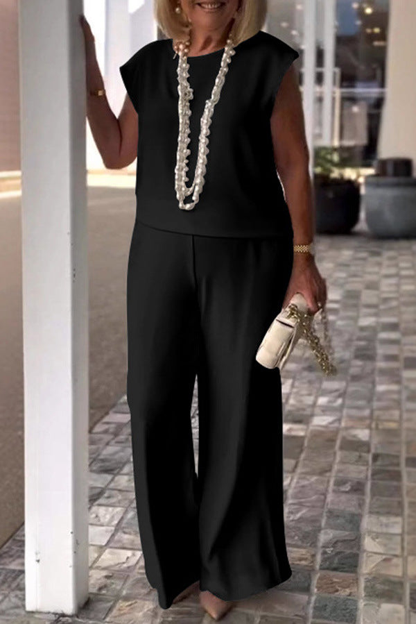 Elegantes Damen Zweiteiler-Outfit aus fließendem Material im weiten Schnitt von berg-feldt