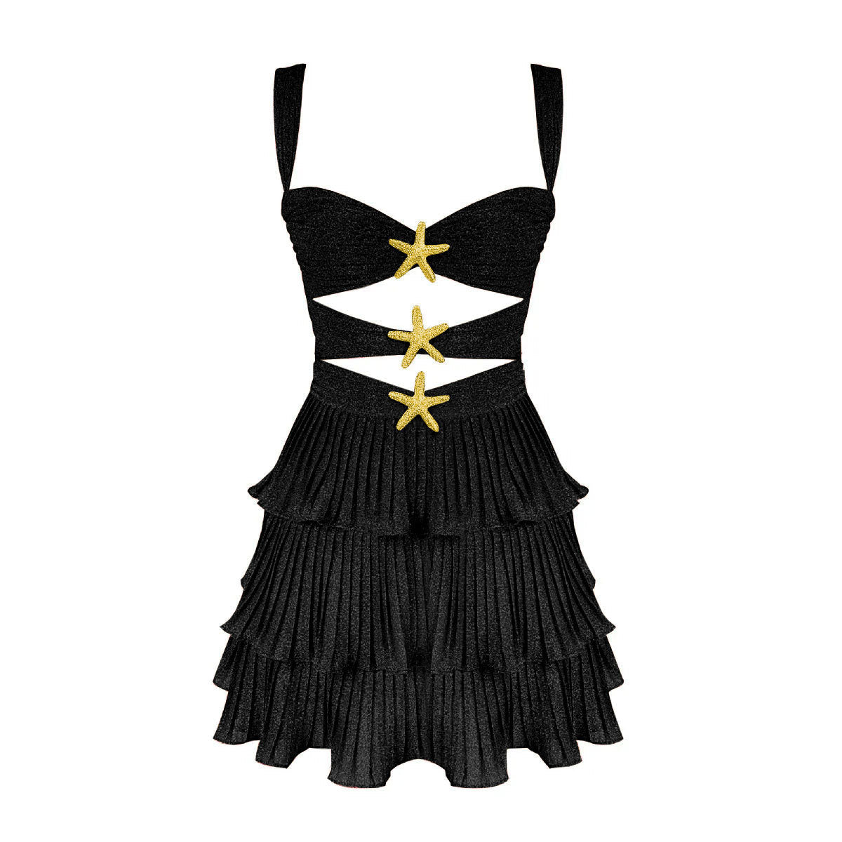 Robe d'été femme berg-feldt avec encolure en V, volants et applications