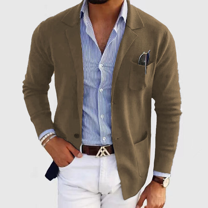 Herren elegante Strickjacke mit dezentem Design und praktischen Taschen Berg-Feldt