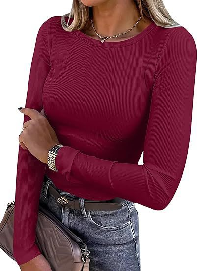 T-shirt côtelé ajusté à manches longues et détails mode pour femme de berg-feldt