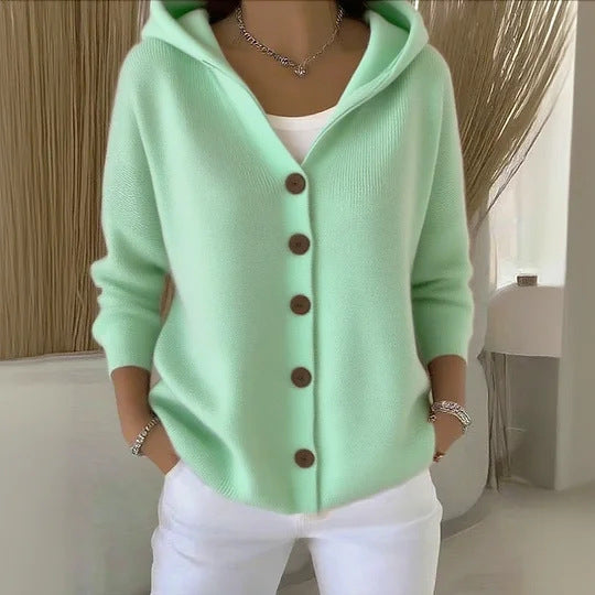 Cardigan à capuche pour femme avec détails de boutons pratiques et coupe décontractée Berg-Feldt