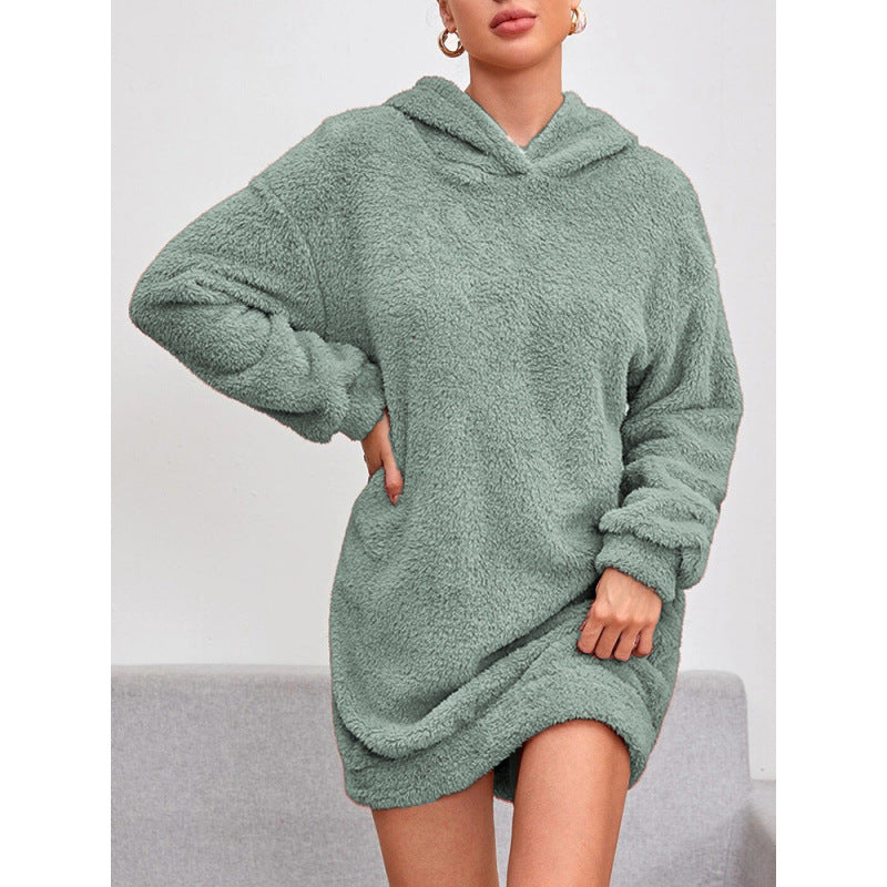 Robe à capuche oversize douillette en polaire douce pour femme Berg-Feldt