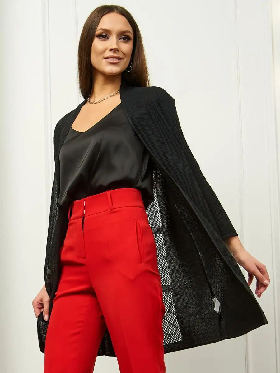 Cardigan élégant pour femme de berg-feldt, coupe ouverte, motif discret