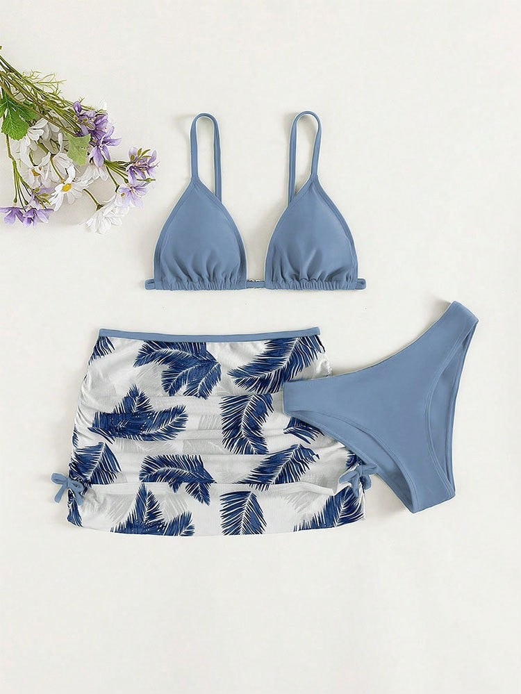 Ensemble Bikini pour Femme : Jupe Paréo et Haut de Maillot Chic Bralette de berg-feldt