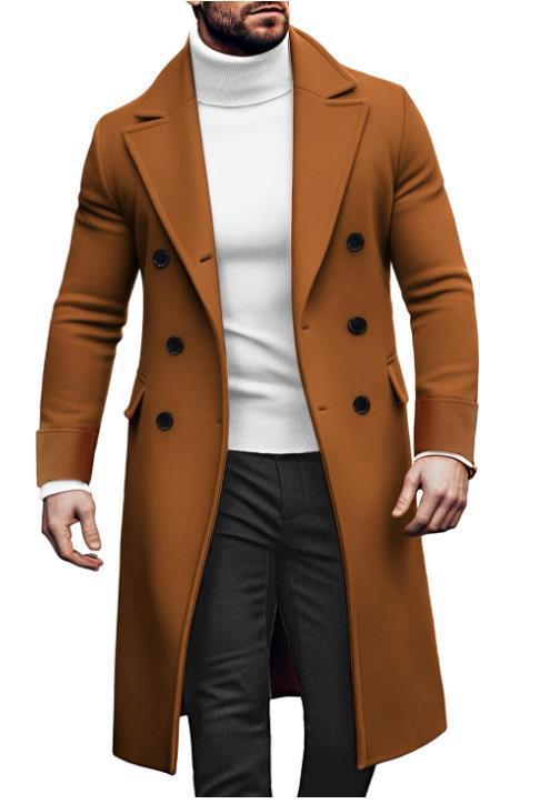 Herren eleganter Doppelmantel mit breitem Revers und praktischen Taschen Berg-Feldt