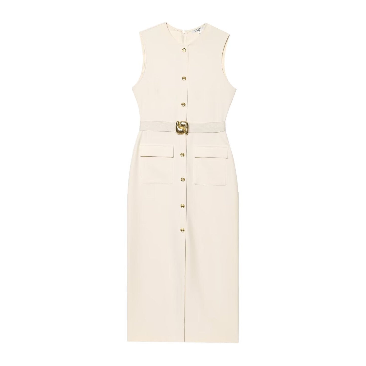 Robe midi utilitaire à taille nouée Berg-Feldt pour femme