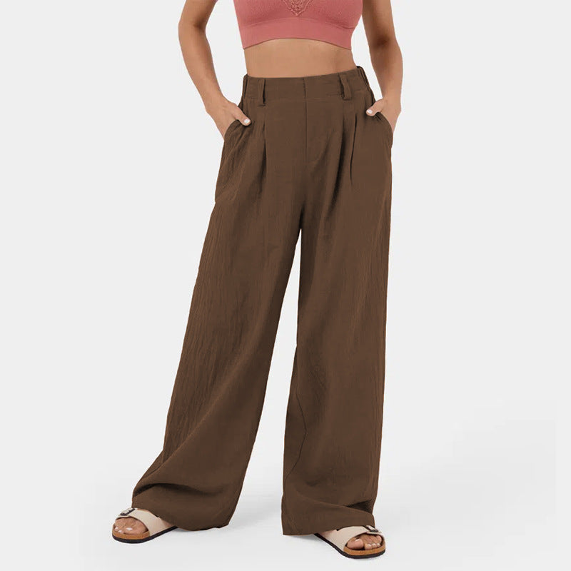 Pantalon chino ample pour femme avec élégants plis et poches latérales Berg-Feldt