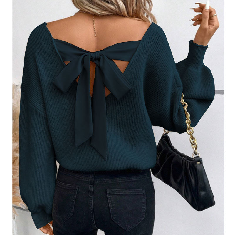 Damen Pullover mit eleganter Schleifen-Ausschnittgestaltung Berg-Feldt