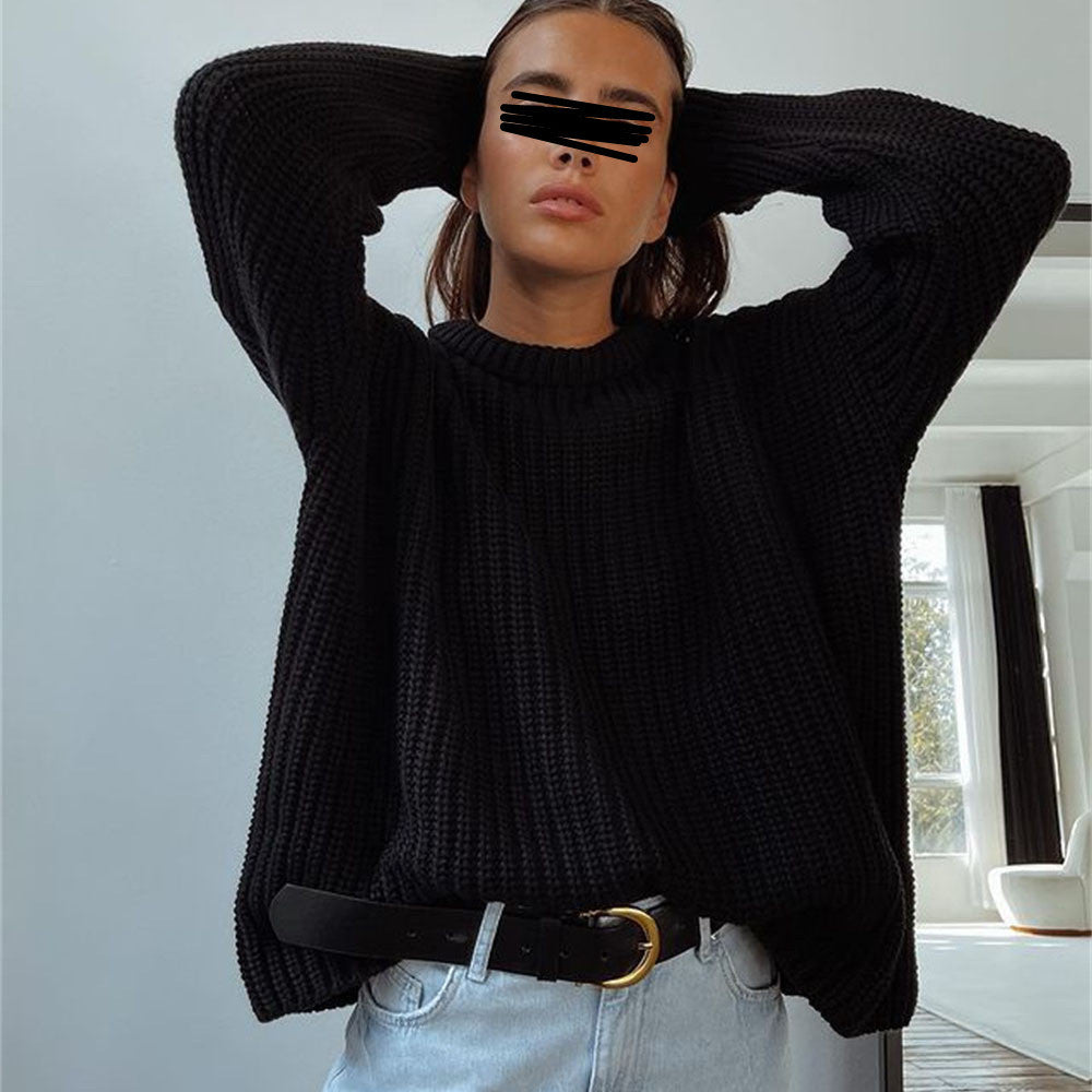 Damen Oversized Strickpullover mit strukturiertem Muster Berg-Feldt