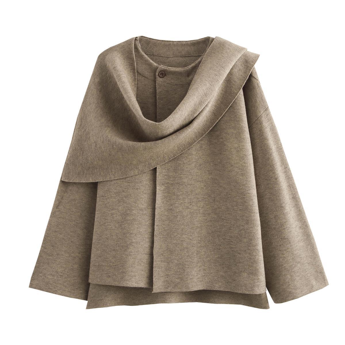 Femme Pull poncho tendance en matière douce Berg-Feldt