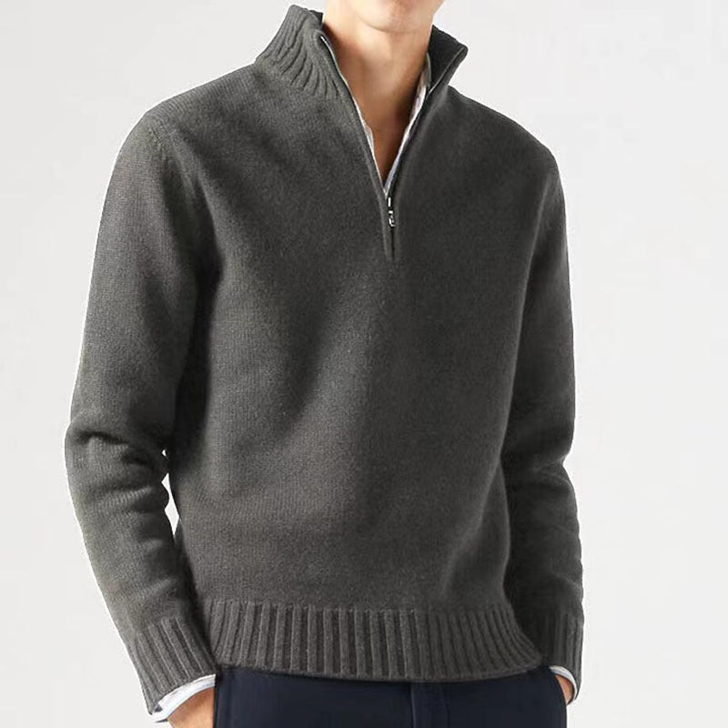 Sweater pour homme à col montant avec fermeture éclair moderne Berg-Feldt