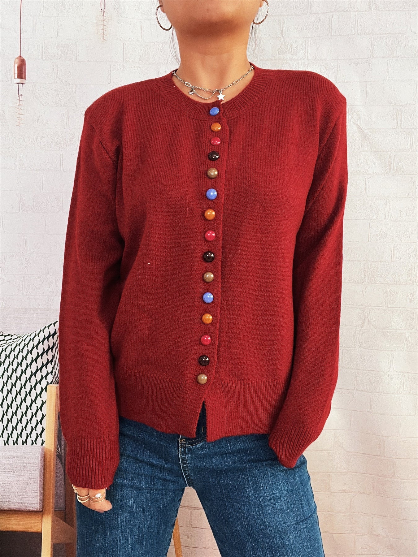 Cardigan élégant pour femme avec boutons colorés Berg-Feldt