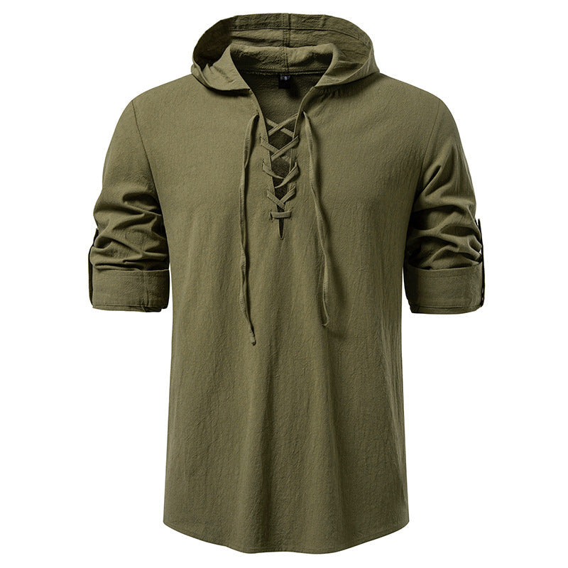 Haut à capuche pour homme avec motif à lacets unique - Berg-Feldt