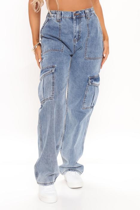 Pantalon cargo femme taille haute Berg-Feldt avec de nombreuses poches