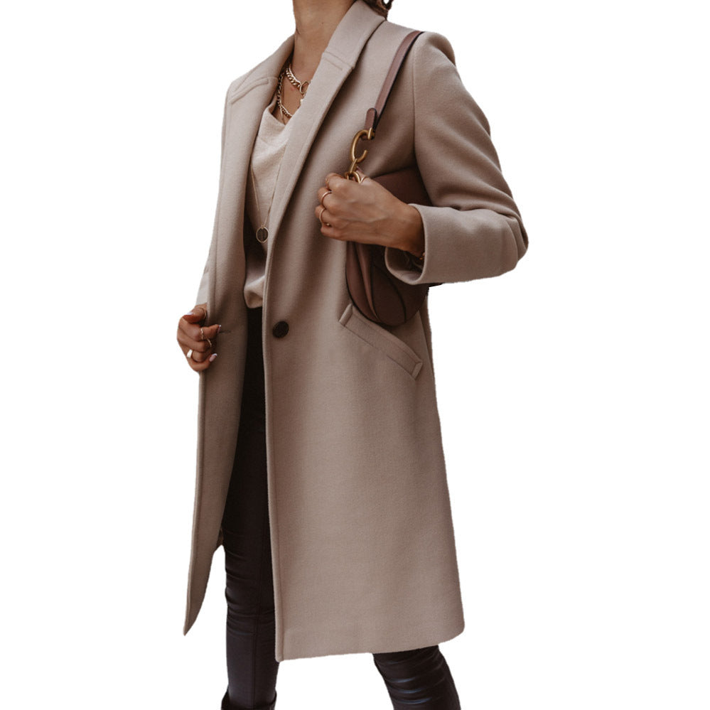 Damen Manteau en laine élégant avec silhouette ajustée et poches pratiques Berg-Feldt