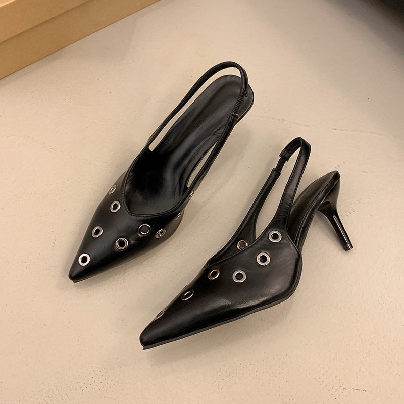 Berg-Feldt Escarpins Slingback pour femme avec bout pointu et œillets