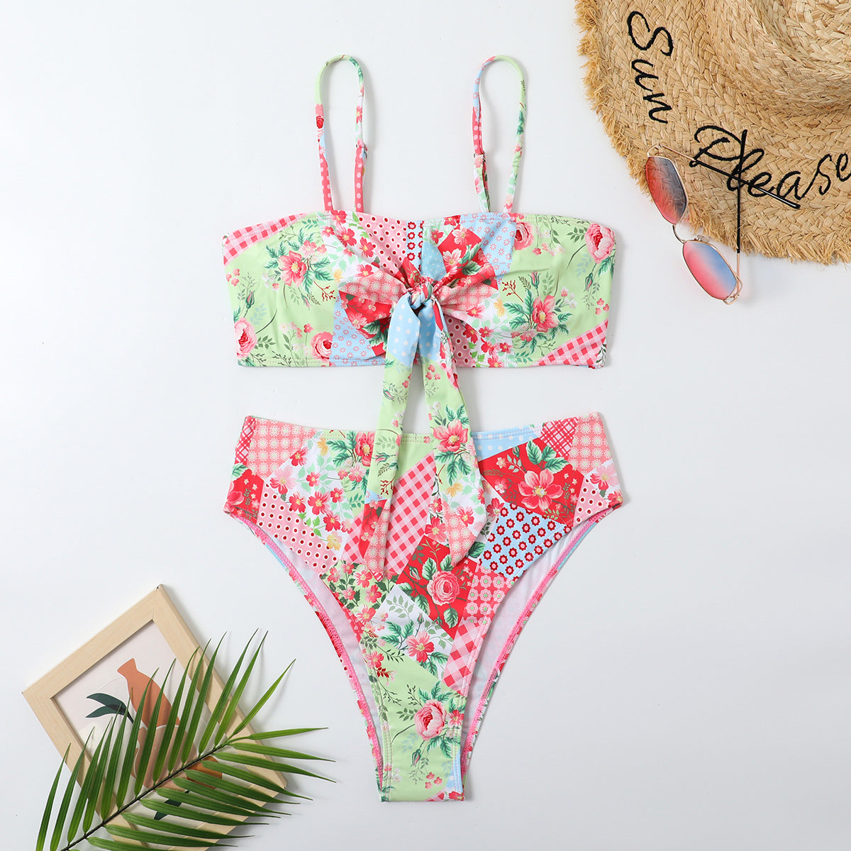 Ensemble bikini fleuri patchwork Berg-feldt pour femme