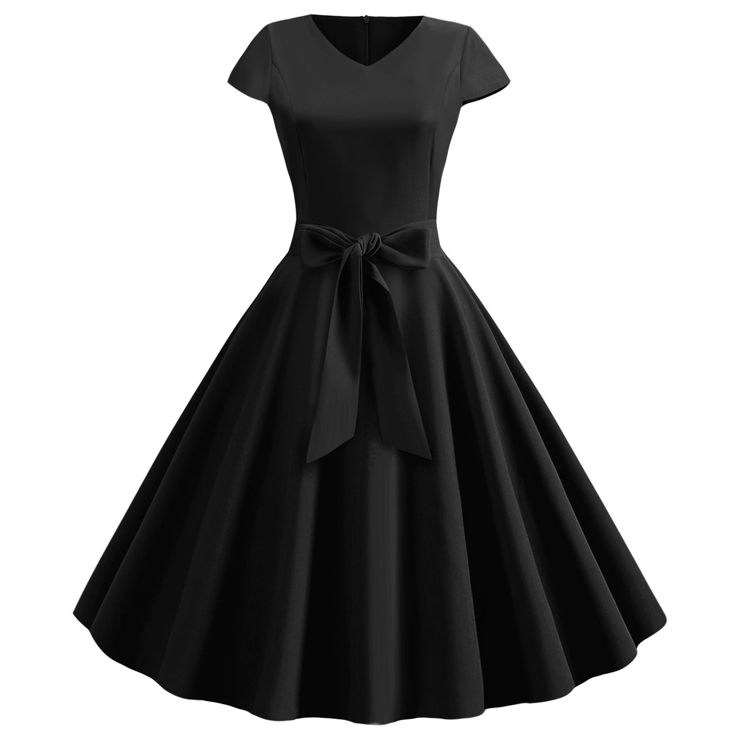Robe femme Berg-Feldt, coupe vintage, ajustée, avec nœud