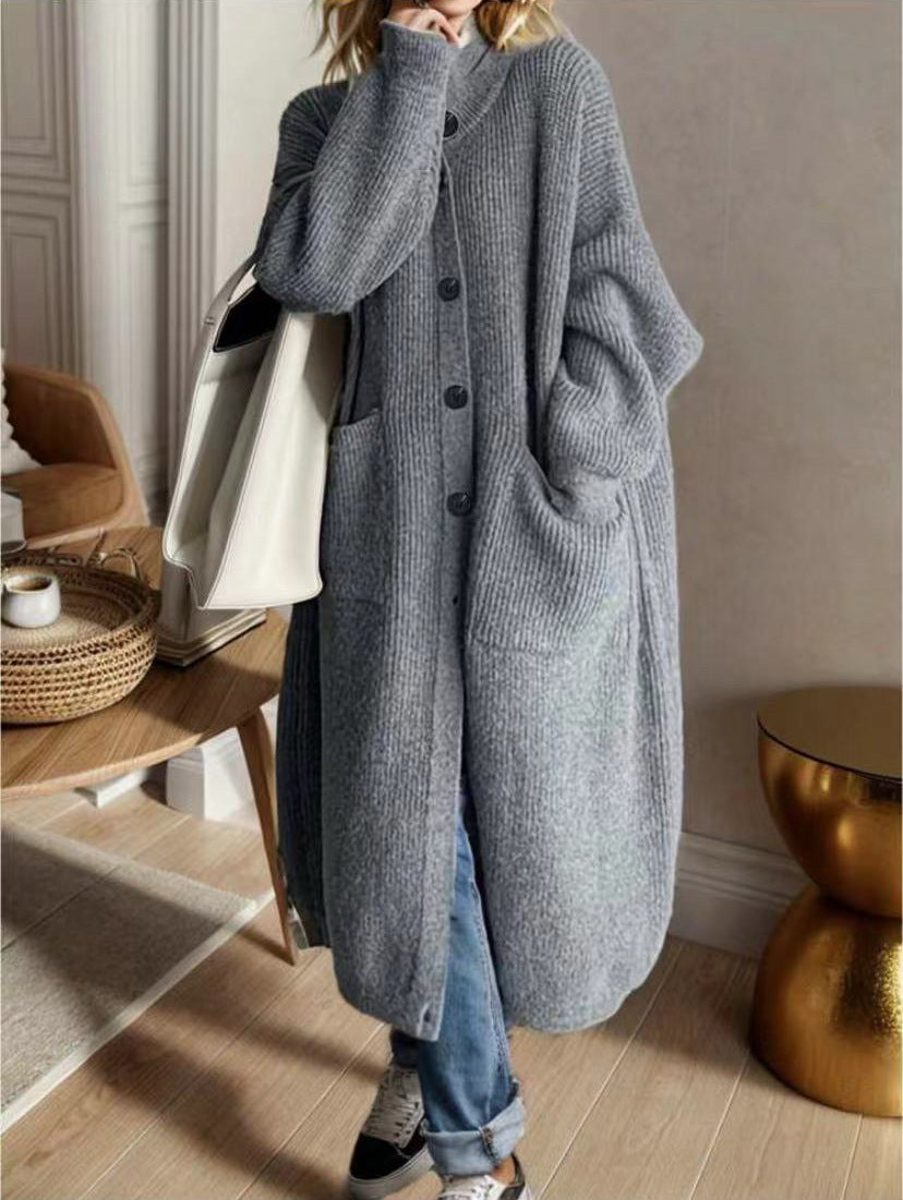 Damen cardigan tricoté à la mode avec de grandes poches et bouton détail Berg-Feldt