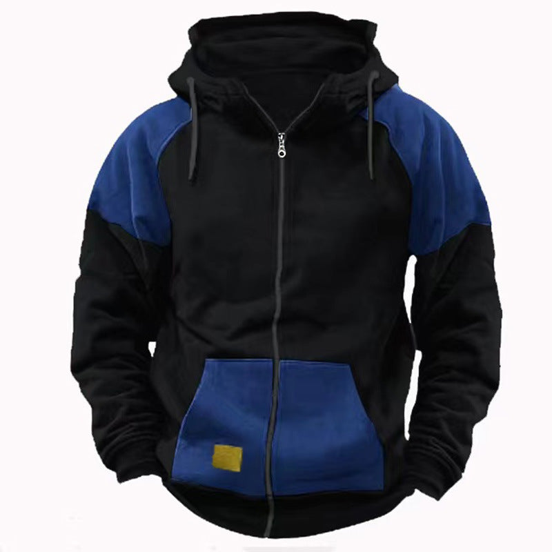 Herren sportliche Kapuzenjacke mit modischen Kontrastdetails Berg-Feldt