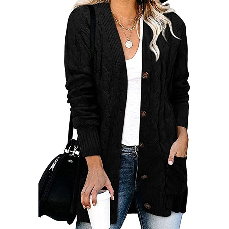 Cardigan en maille torsadée pour femme avec poches pratiques Berg-Feldt