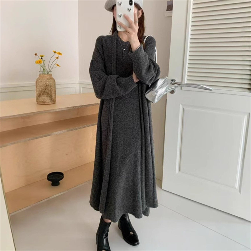 Robe longue en maille pour femme, coupe décontractée et manches longues Berg-Feldt