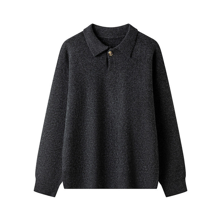 Damen-élégant pull en maille avec col polo et boutons Berg-Feldt