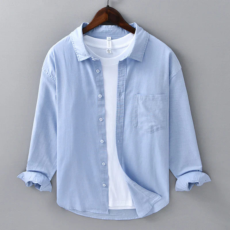 Chemise en lin DETLEF : Modèle décontracté